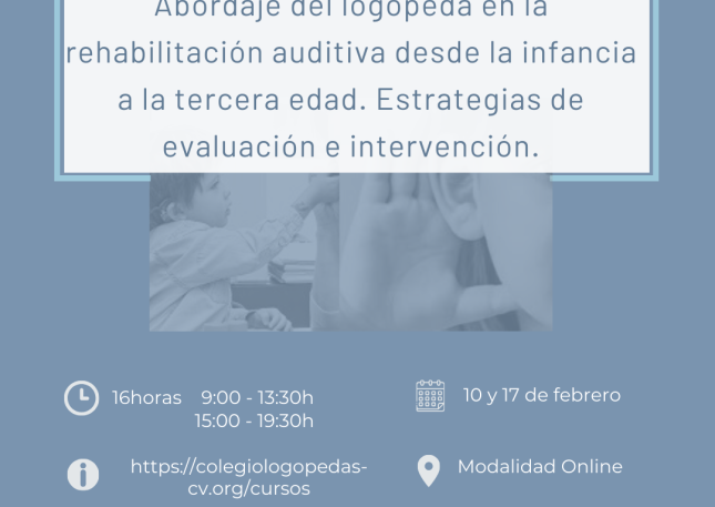 Formación en rehabilitación auditiva - Colegio de Logopedas de Valencia