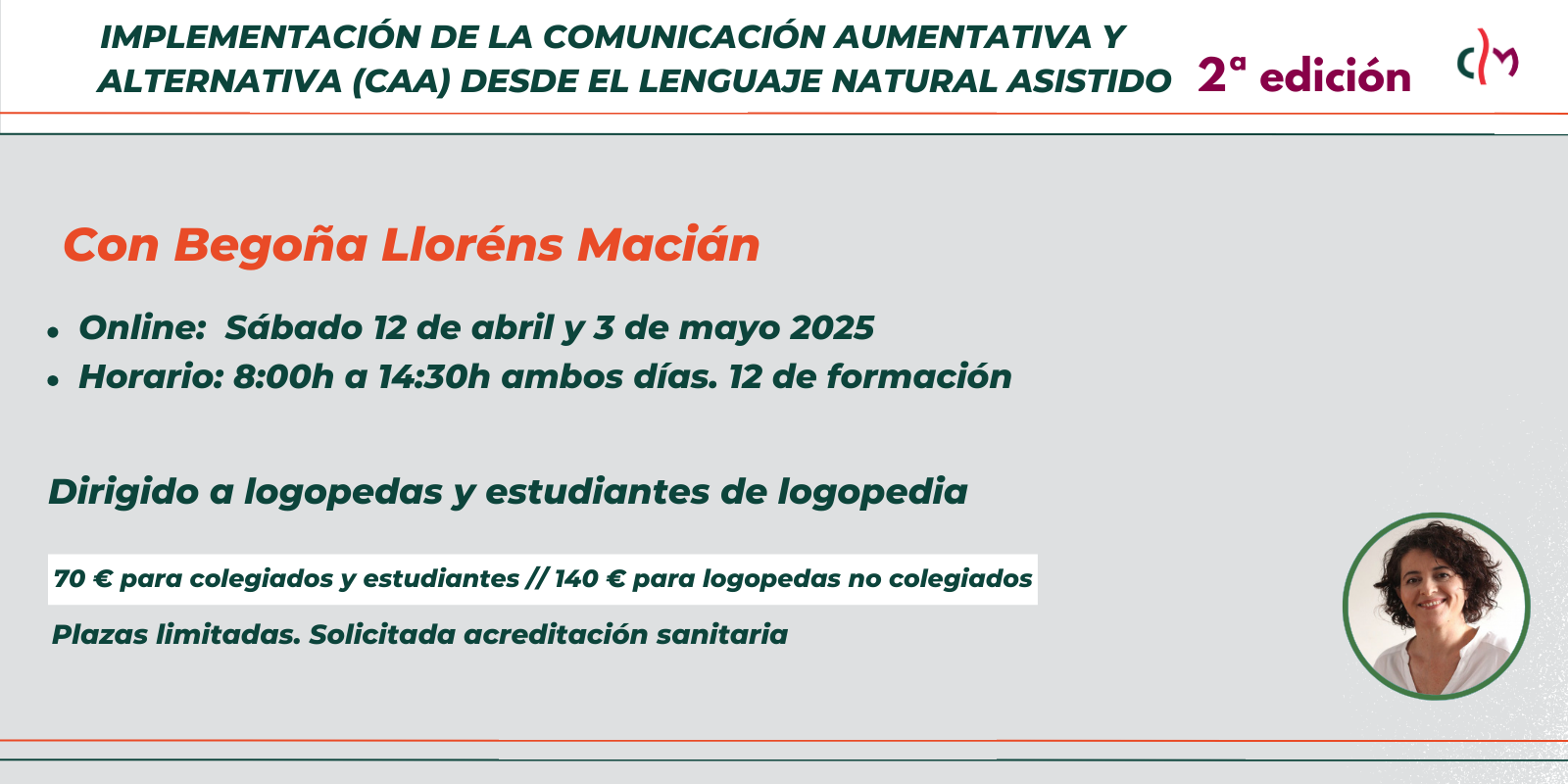 2ª Edición Curso Implementación de la Comunicación Aumentativa y Alternativa (CAA) desde el lenguaje natural asistido