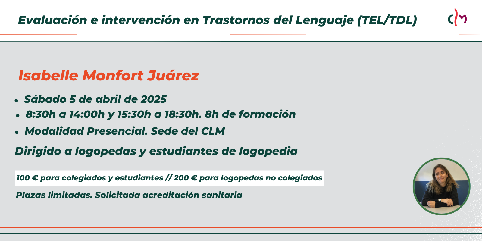 Curso Evaluación e intervención en Trastornos del Lenguaje (TEL/TDL)