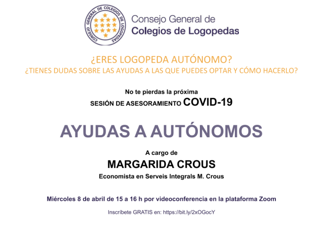 Sesión gratuïta de asesoramiento COVID-19: ayudas autónomos