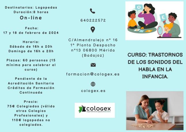 Curso trastornos de los sonidos del habla en la infancia