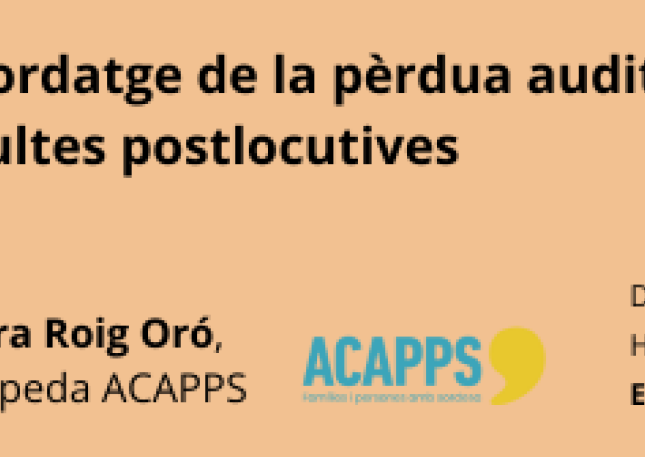 Abordatge de la pèrdua auditiva en persones adultes postlocutives