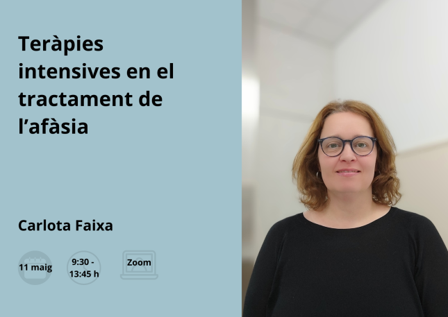 Curs: Teràpies intensives en el tractament de l'afàsia