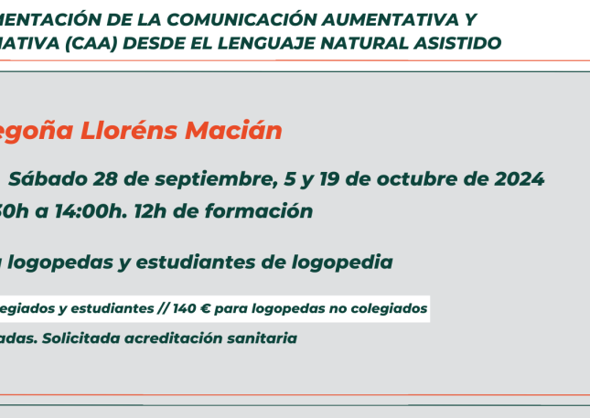 Curso CAA Begoña Lloréns