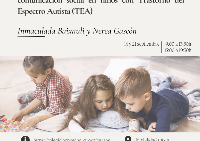 Diseño de actividades grupales para promover la comunicación social en niños con TEA