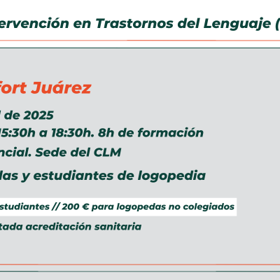Curso Evaluación e intervención en Trastornos del Lenguaje (TEL/TDL)